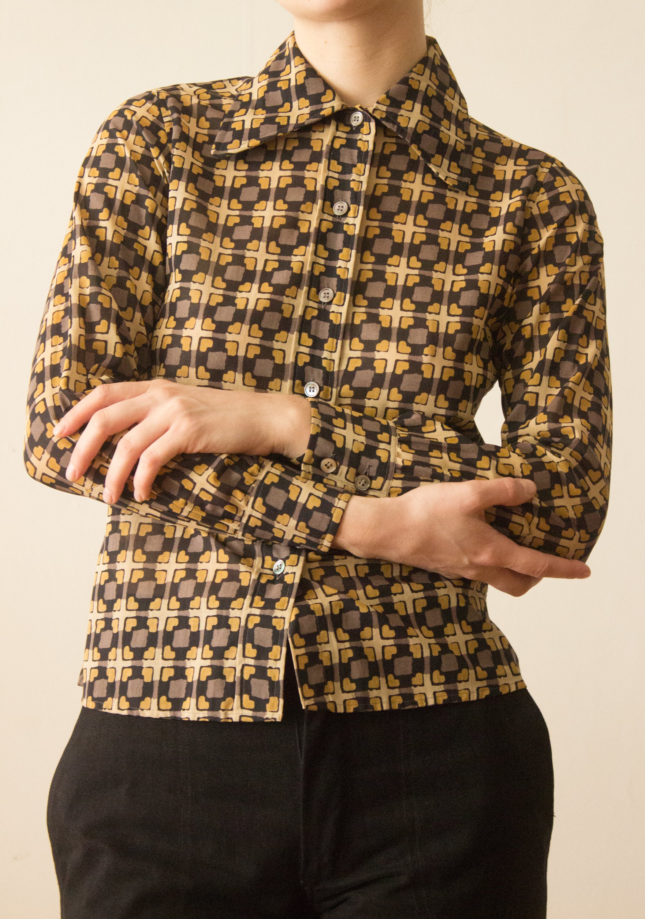 1970s Yves Saint Laurent Cotton Voile Shirt — Wayward Collection